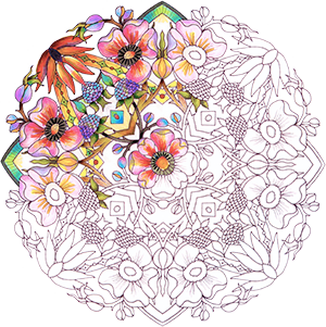 Partially Colored Mandala